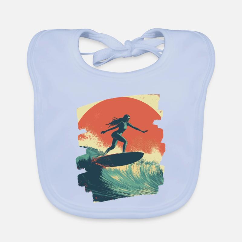 Surfeur Bavoir bio Bébé