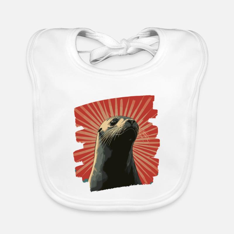 Phoque Bavoir bio Bébé