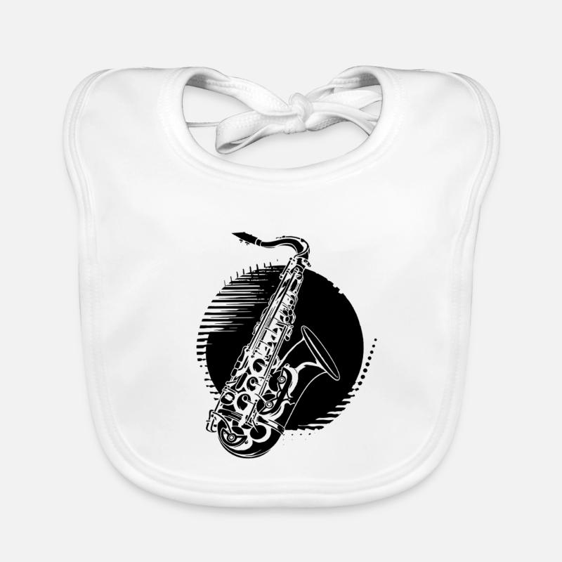 Dessin de saxophone Bavoir bio Bébé