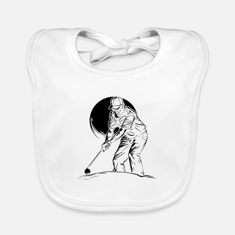 Old golfer Organic Baby Bibs