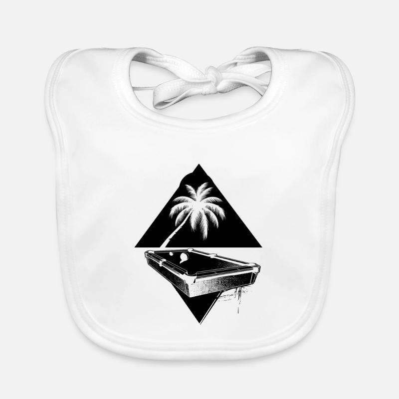 Billiards Drawing Organic Baby Bibs