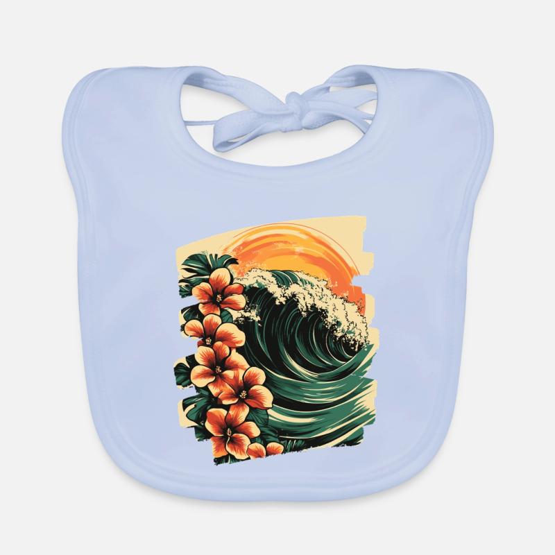 Hawaii Beach Organic Baby Bibs