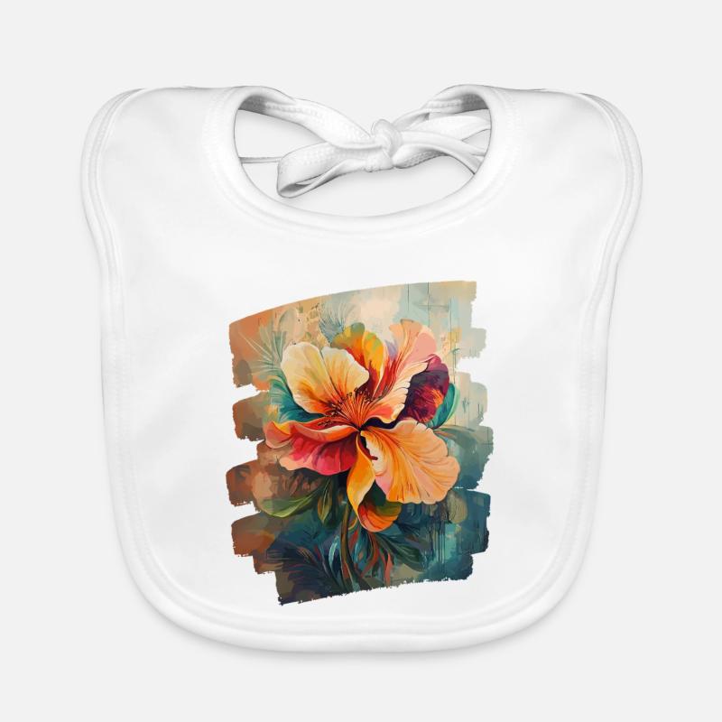 Printemps Printemps Début Fleur Fleurs Bavoir bio Bébé