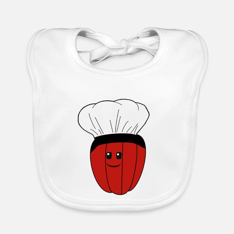 Chef's Hat, Pepper, Pod, Vegetables Organic Baby Bibs