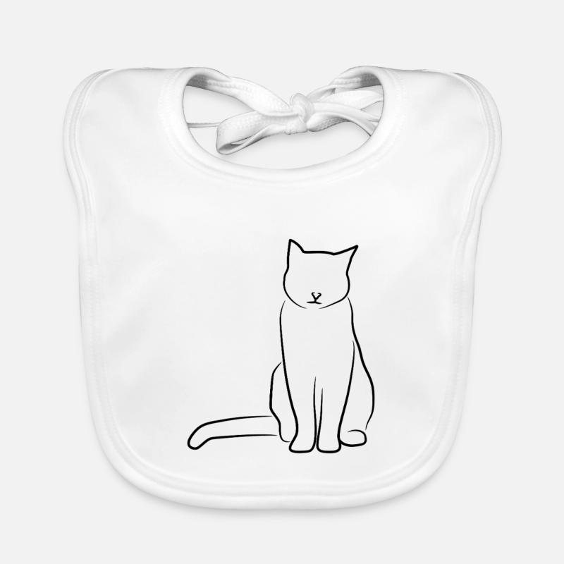 Dessin de chat Bavoir bio Bébé