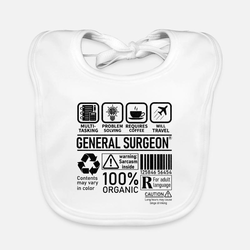 General Surgeon multi tasking problem solving Organic Baby Bibs