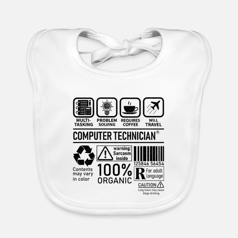 Computer Technician multi tasking problem solving Baby Bio-Lätzchen