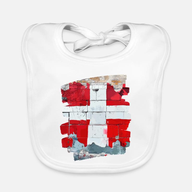 Drapeau du Danemark Dannebrog Bavoir bio Bébé