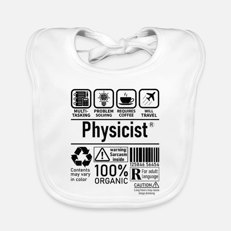 Physicien Spécialiste de la résolution de problèmes multitâches - Bavoir bio Bébé - blanc