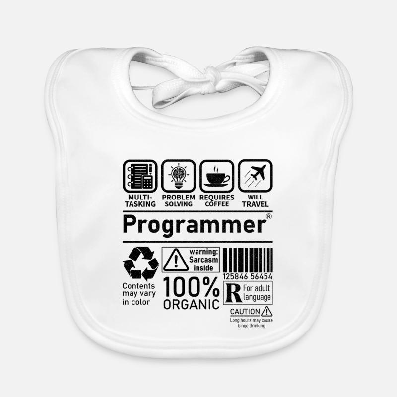 Programmer multi tasking problem solving requires Organic Baby Bibs