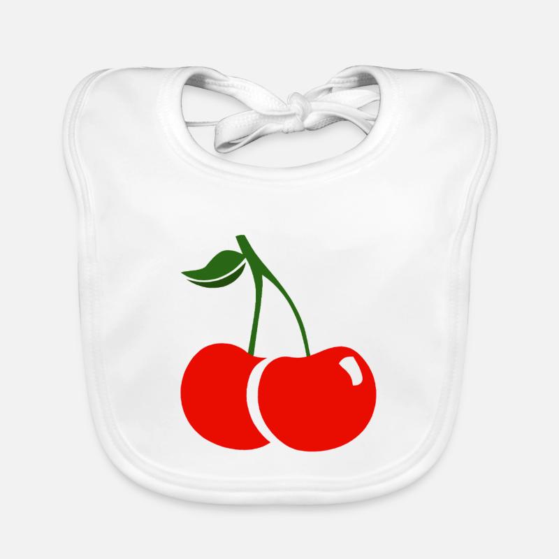 Cherry, Red cherries Organic Baby Bibs