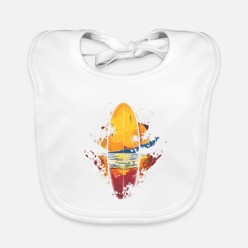 Surfbrett Baby Bio-Lätzchen