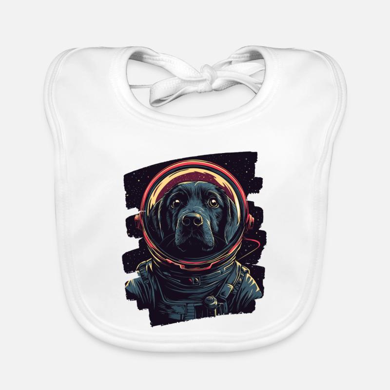 Labrador Astronaut Baby Bio-Lätzchen