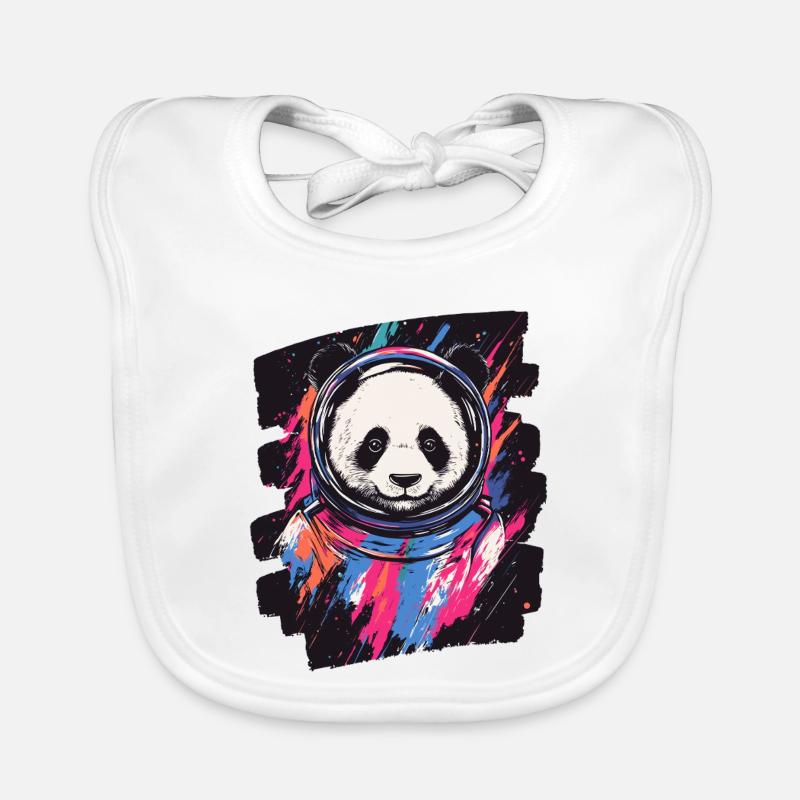 Panda Astronaute Bavoir bio Bébé