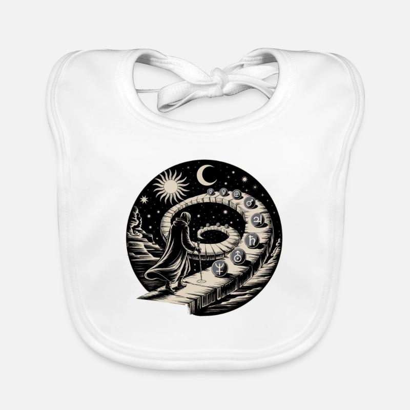 Alchemist's Spiral Path Symbolkunst Baby Bio-Lätzchen