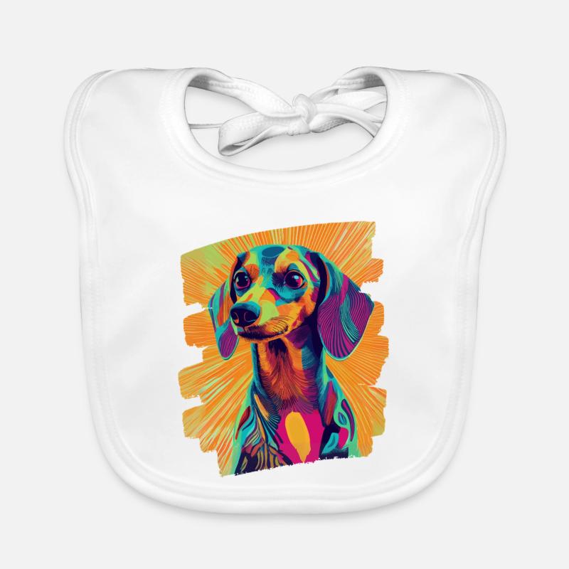 Dackel Dachshund Baby Bio-Lätzchen