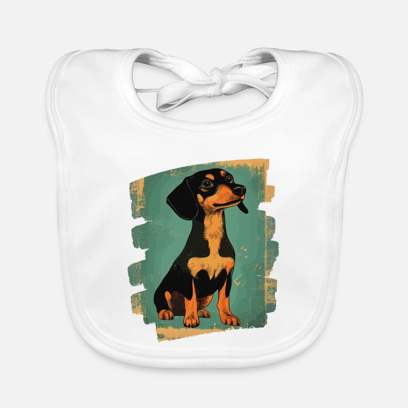 Dackel Dachshund Baby Bio-Lätzchen