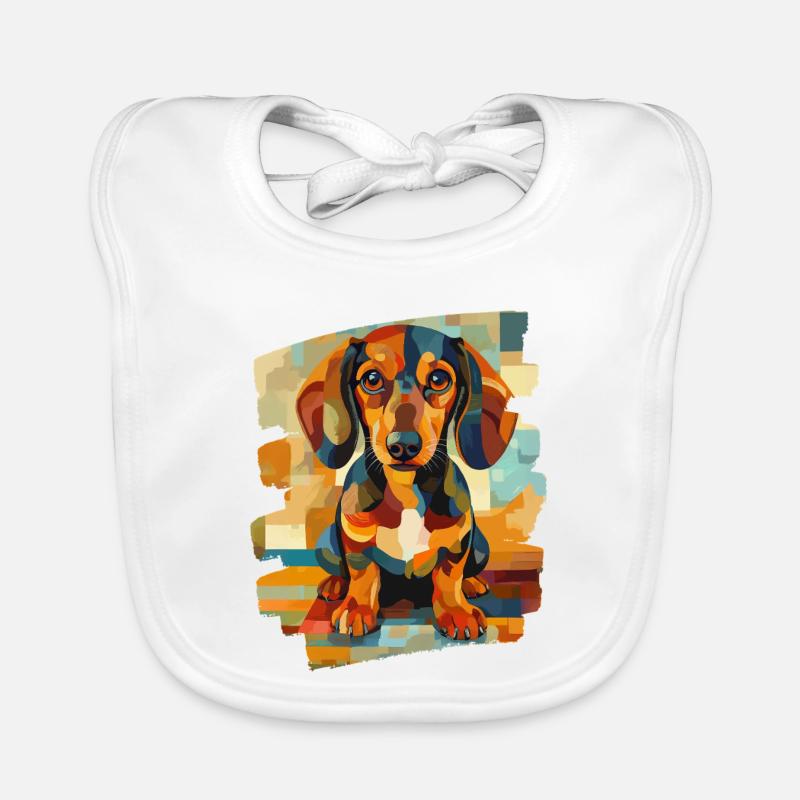 Dackel Dachshund Baby Bio-Lätzchen