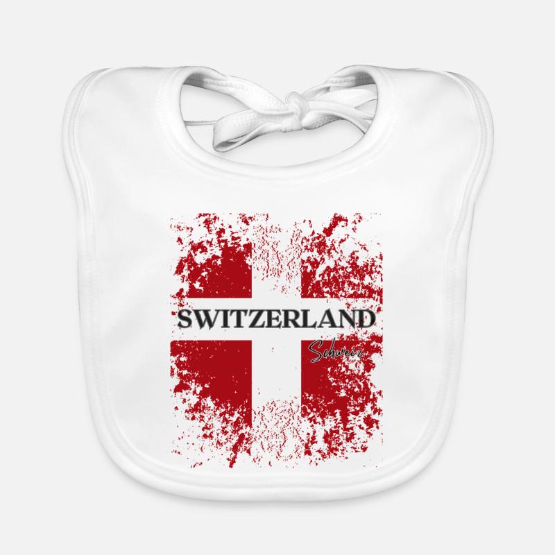 Schweizer Stolz, Flagge der Schweiz Baby Bio-Lätzchen