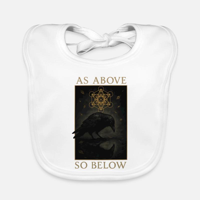 Comme en haut donc en dessous L’art du cube de Raven Metatron Bavoir bio Bébé