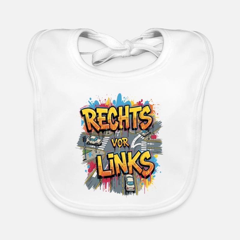 Right Before Left -Graffiti Style Organic Baby Bibs