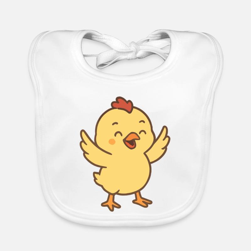 Groove de poussin heureux Bavoir bio Bébé
