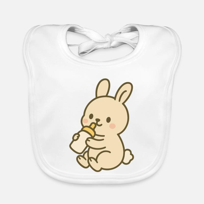 Fläschchen-Häschen Baby Bio-Lätzchen