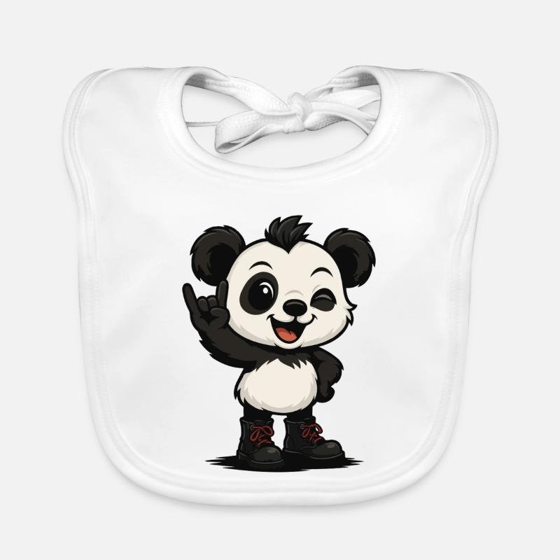 Panda Punk’n’Roll Bavoir bio Bébé