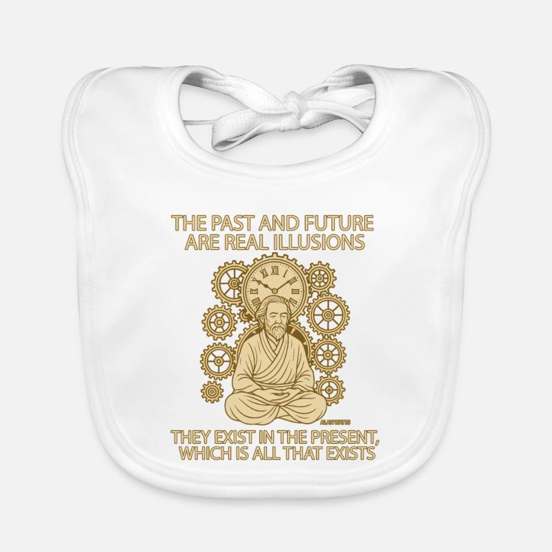 Alan Watts Present Time Citation Tee Bavoir bio Bébé