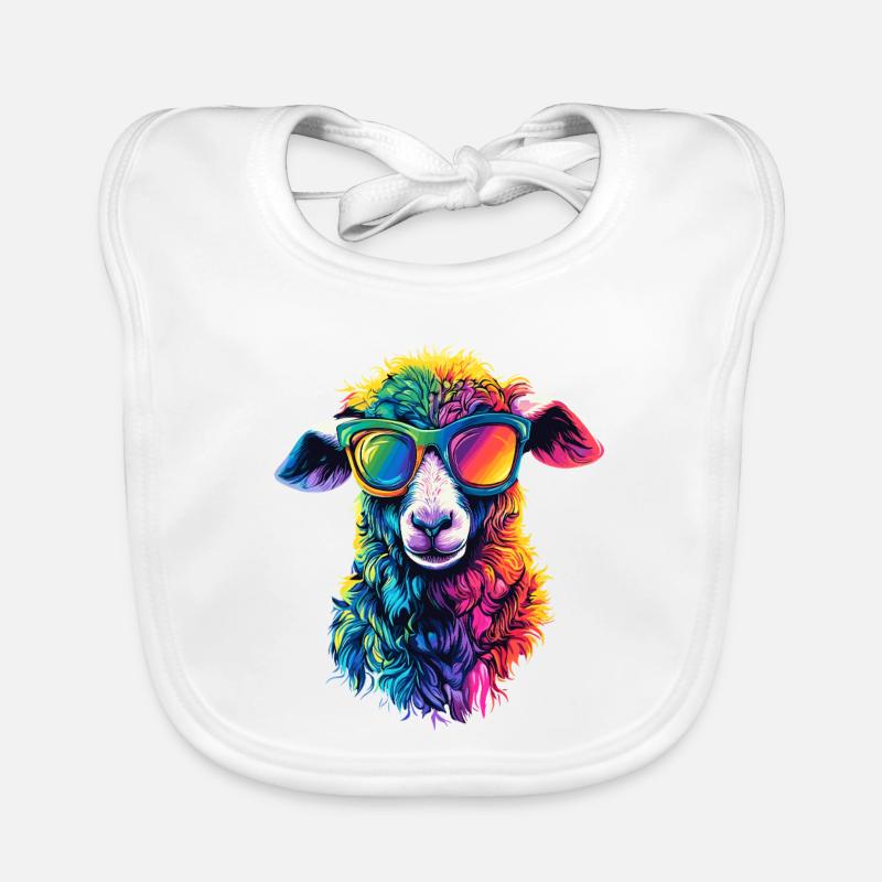 Schaf Lamm Schäfchen Hausschaf Schäfer Süße Schafe Baby Bio-Lätzchen