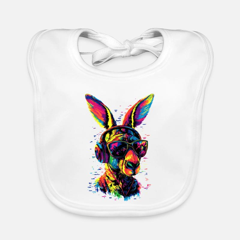Kangaroo Australia Outback Wild Cute Kangaroos Organic Baby Bibs