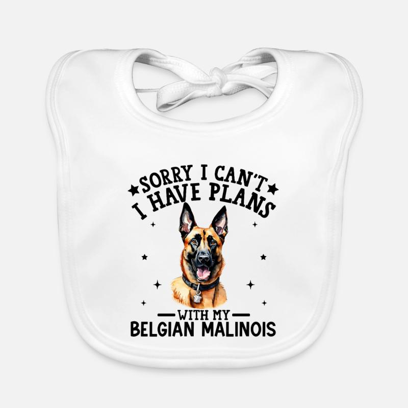 Vivid German Shepherd Portrait Organic Baby Bibs