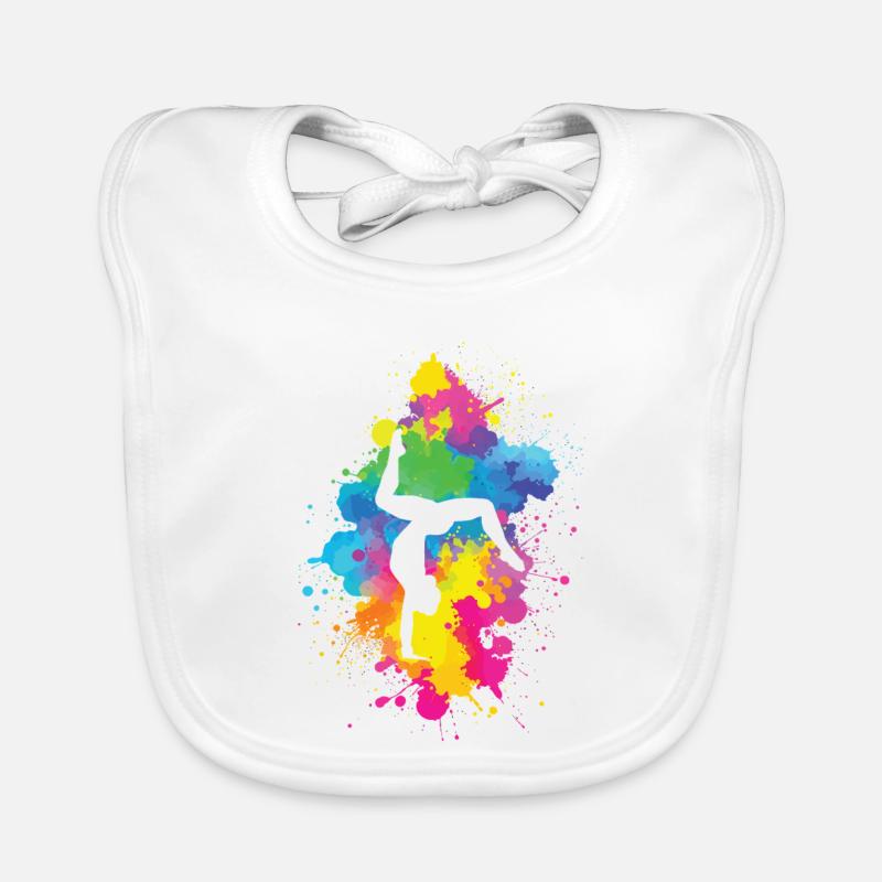 Acrobaties avec explosion de couleurs Bavoir bio Bébé