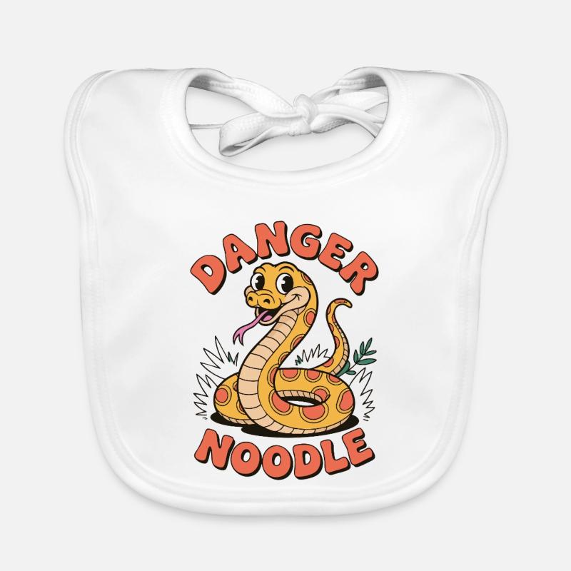 Danger Noodle - Conception de serpent amusante Bavoir bio Bébé