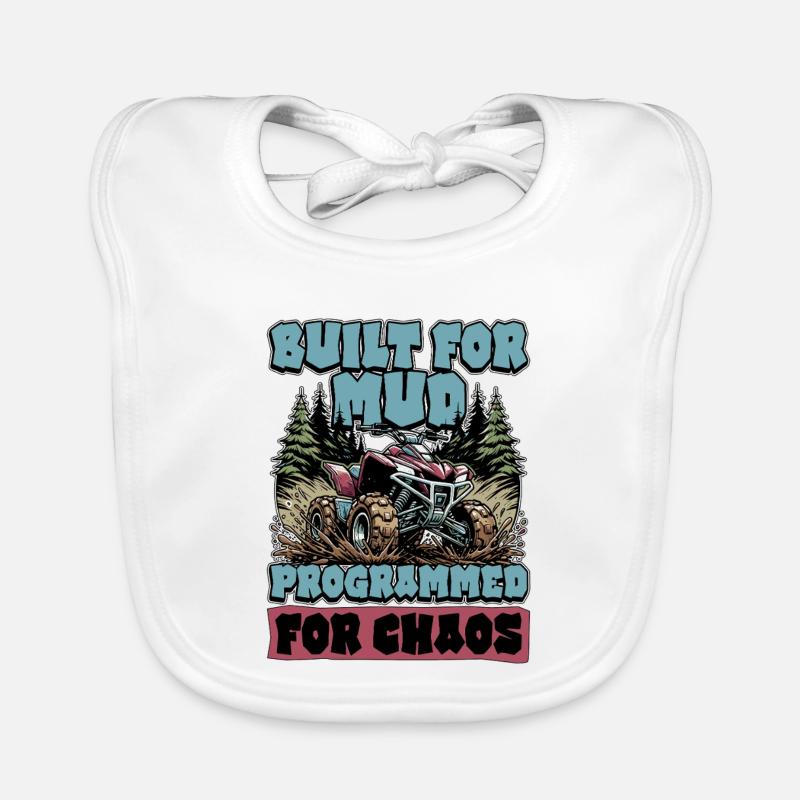 Mud Racing Built For Mud Programmed For Off-Road Organic Baby Bibs