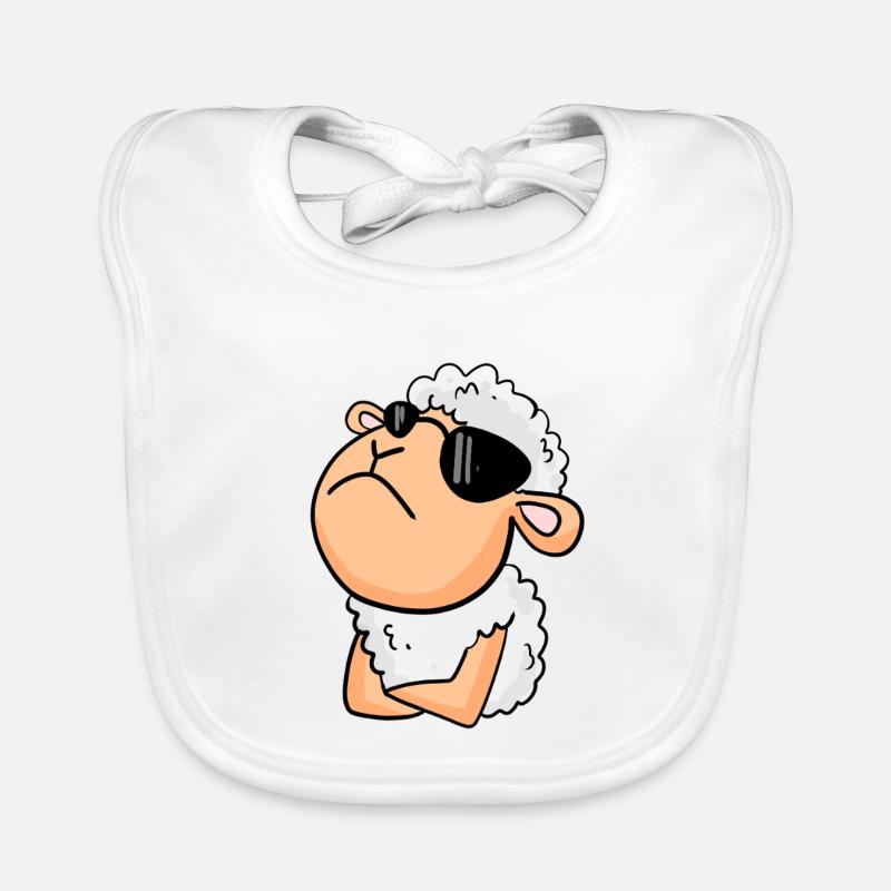 Cooles Schaf mit Sonnenbrille Baby Bio-Lätzchen