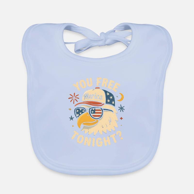 Tu es libre ce soir, Eagle, 4 juillet Bavoir bio Bébé