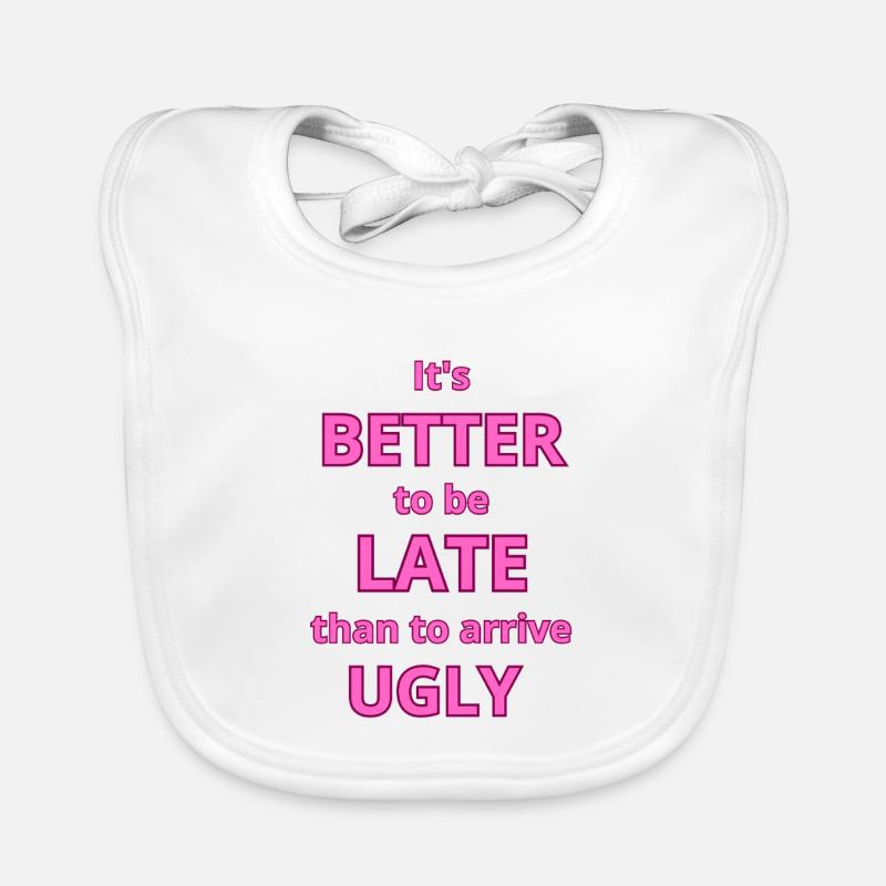 Citation de texte rose gras pour déclaration de mode Bavoir bio Bébé