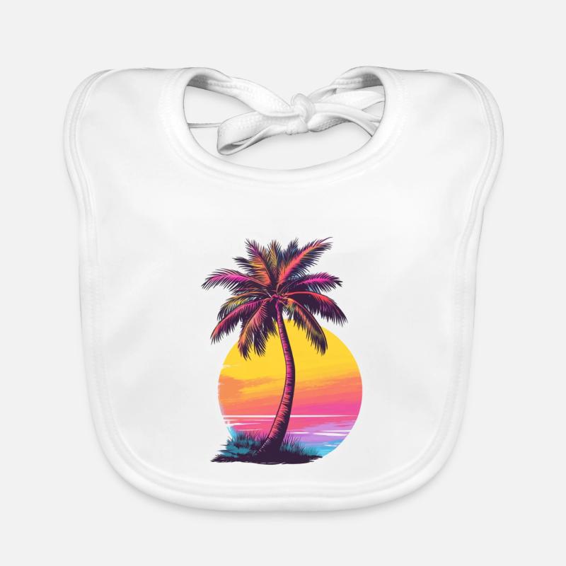 Palm tree Organic Baby Bibs