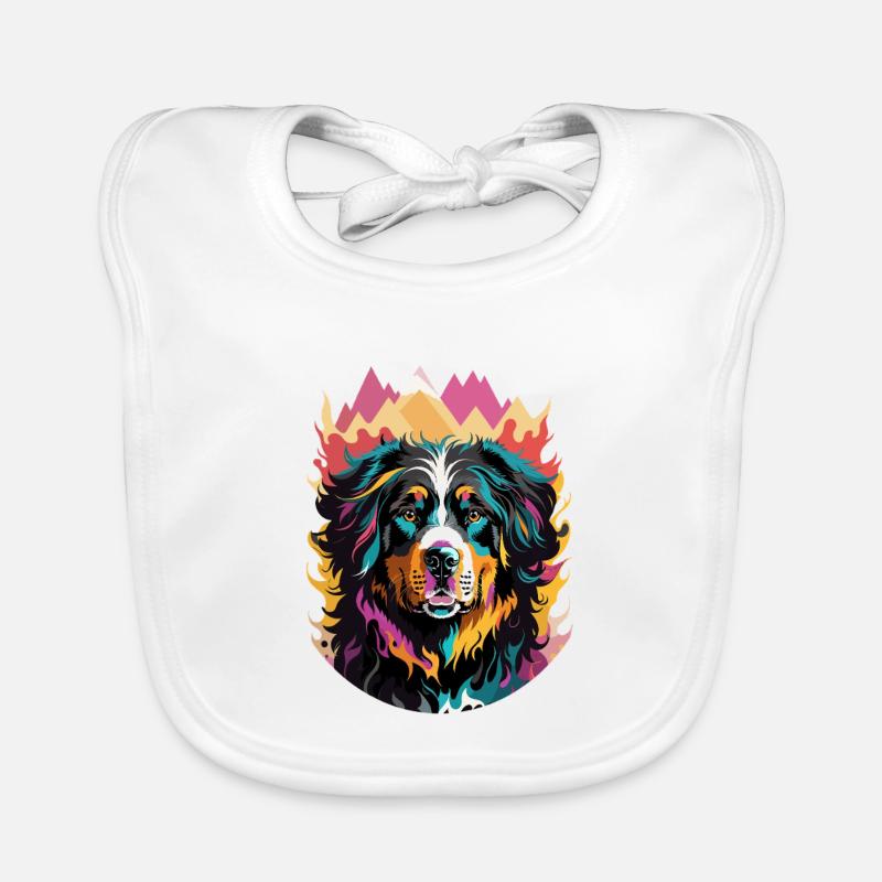 Bouvier Bernois Mignon Amour Chiens et Couleurs Bavoir bio Bébé