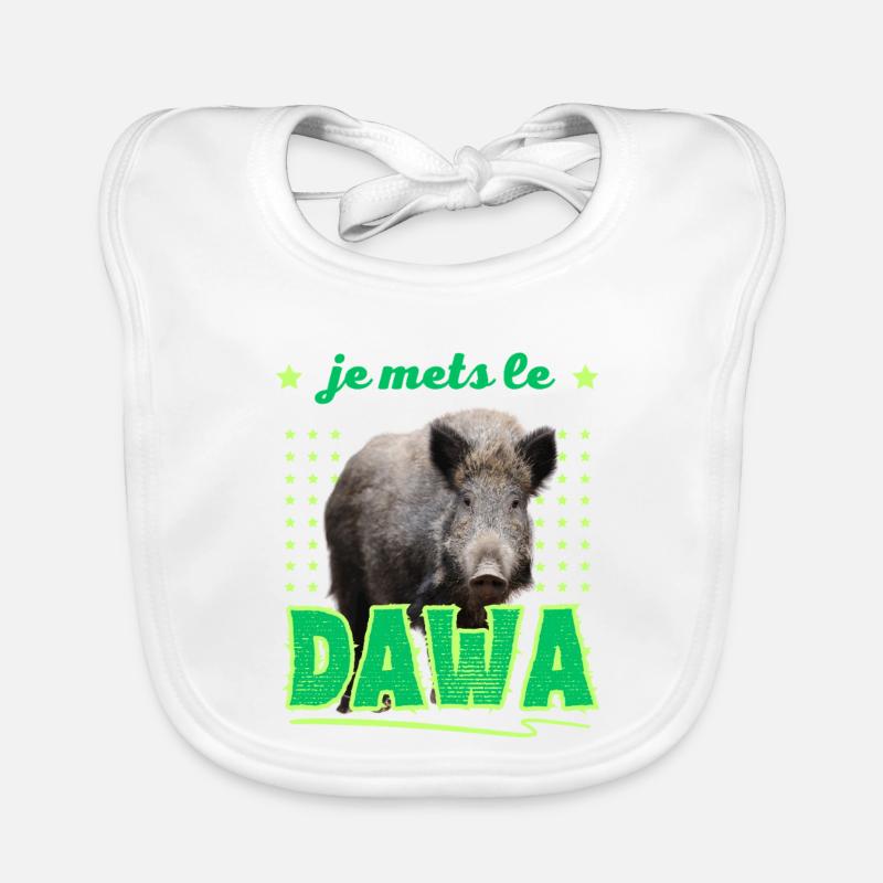 Ich stecke das DAWA in den Wald Jäger Geschenk Baby Bio-Lätzchen