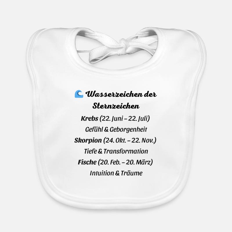 Wasserzeichen der Sternzeichen Baby Bio-Lätzchen
