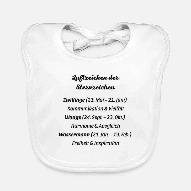 Luftzeichen der Sternzeichen Baby Bio-Lätzchen