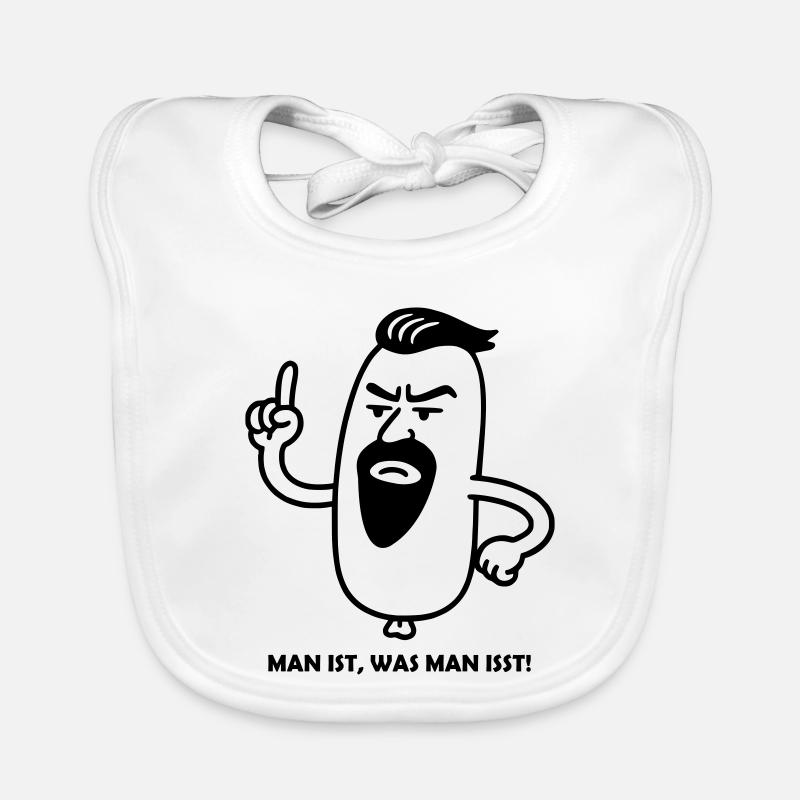 Dis-moi ce que tu manges, je te dirai qui tu es! dans la COULEUR SOUHAITÉE Bavoir bio Bébé