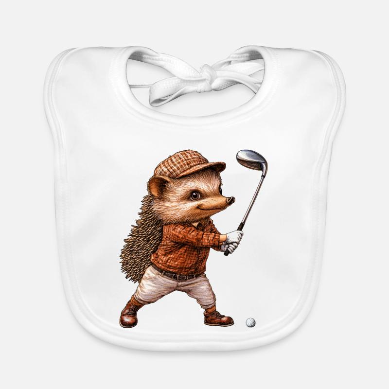 Hérisson Golf / Hérisson golfeur Bavoir bio Bébé