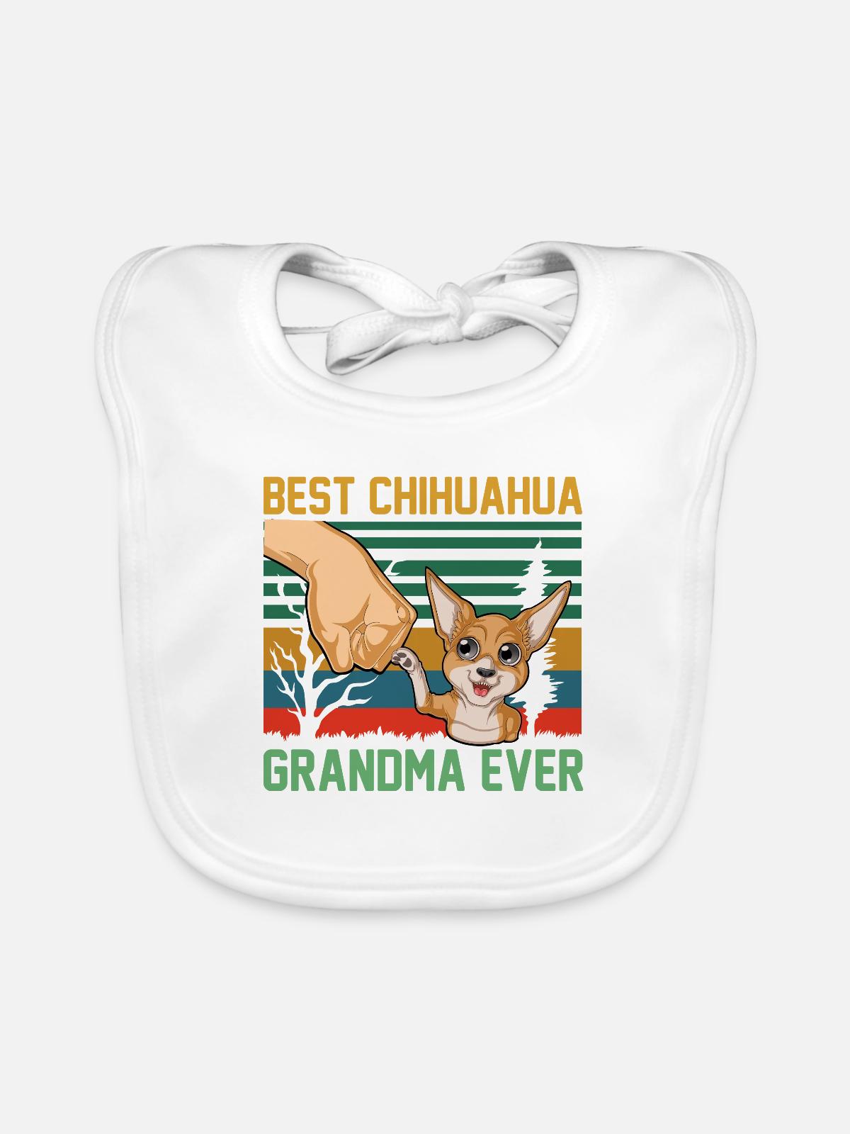 Chihuahua - Organic Baby Bibs - white - Front