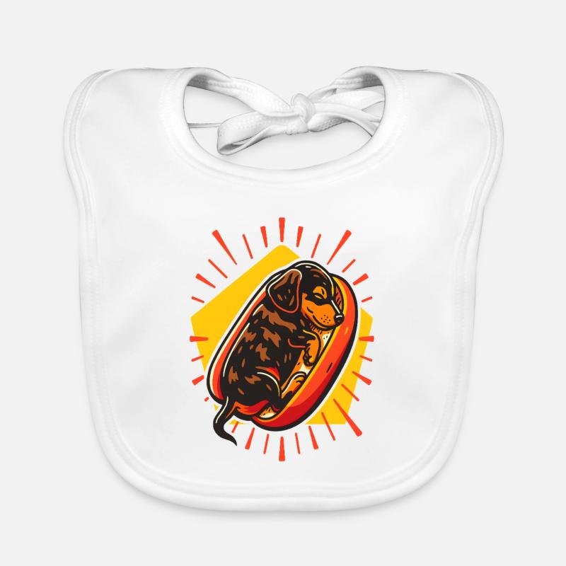 Illustration de hot-dog teckel Bavoir bio Bébé
