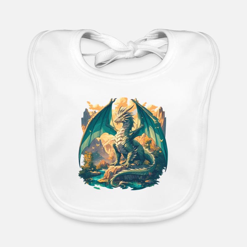 Drachen Drache Baby Bio-Lätzchen