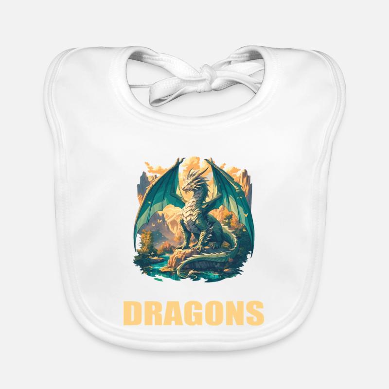 Drachen Drache Baby Bio-Lätzchen