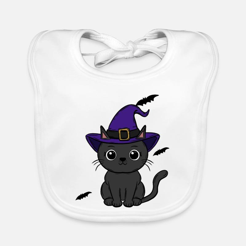 Chat Halloween Bavoir bio Bébé
